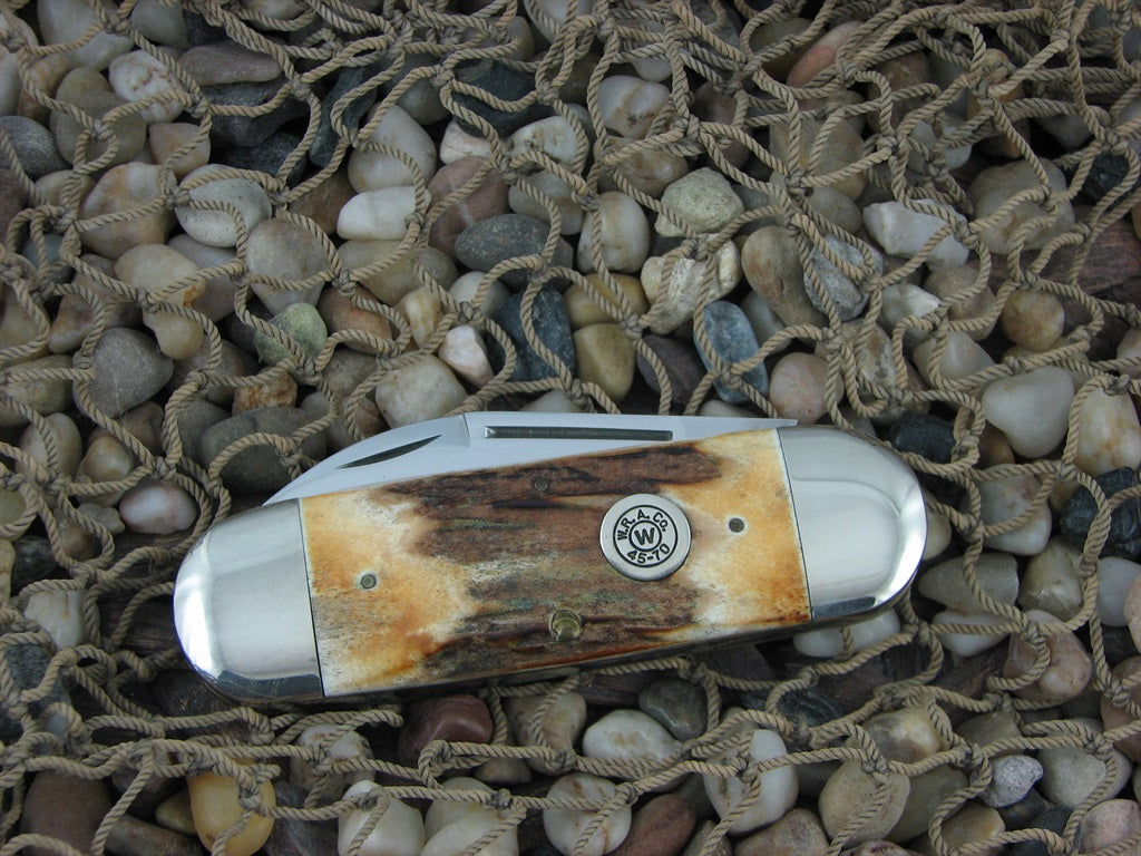 Winchester Knives 1998 Burnt Stag Sunfish Elephant Toe with Carbon steel 250120