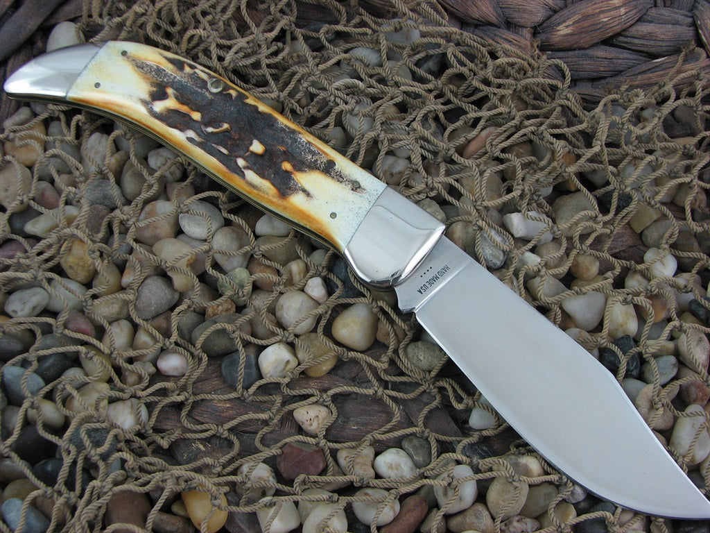 Case Cutlery 1976 Burnt Stag Clasp Knife with TruSharp steel 5172