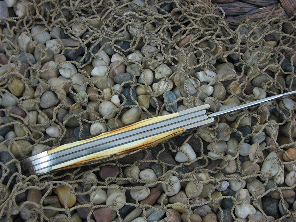 Case Cutlery 1992 Burnt Stag Folding Hunter with TruSharp steel 5265
