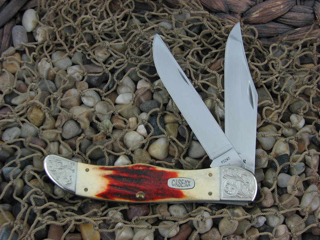 Case Cutlery 1997 Red Stag Folding Hunter with TruSharp steel R5265 