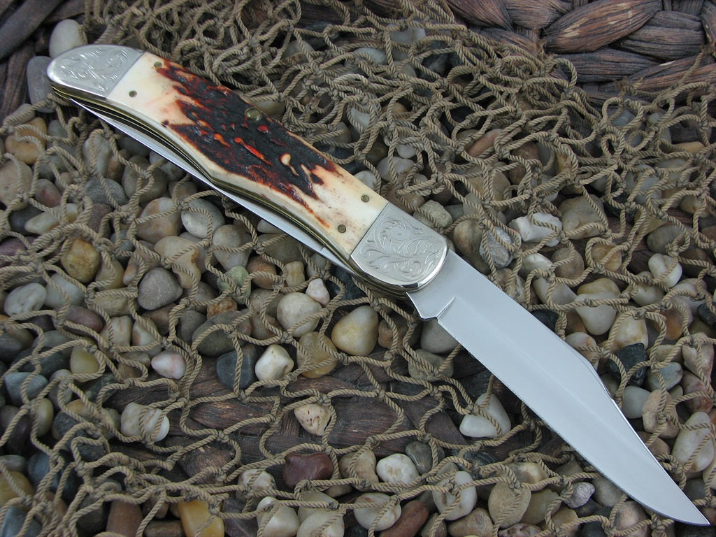 Case Cutlery 1997 Mint Set Red Stag Folding Hunter with TruSharp steel R5265