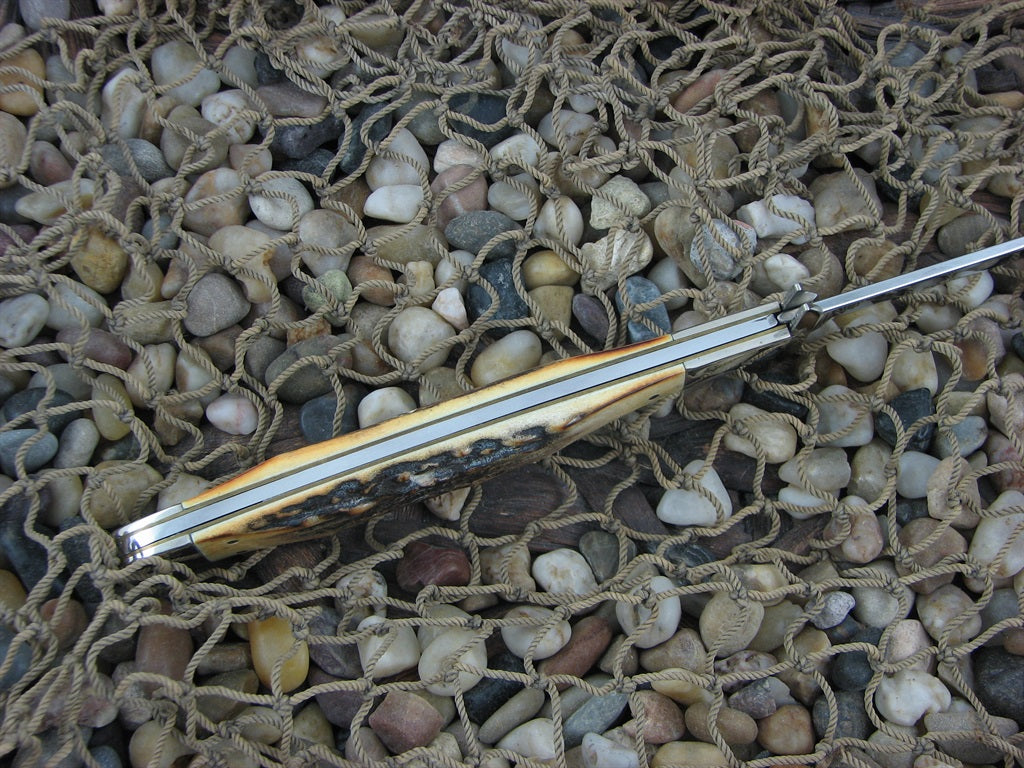Case Cutlery 1996 Burnt Stag Jaguar Swing Guard with TruSharp steel 5151 Serial#006