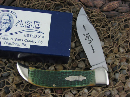 Case Classic Tested 1990 Green Bone Clasp with Carbon steel 6172 Bulldog