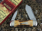 Case Classic Brothers 1995 Burnt Stag Sunfish Elephant Toe with Carbon steel 52050 