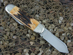 Case Classic Brothers 1995 Burnt Stag Sunfish Elephant Toe with Carbon steel 52050