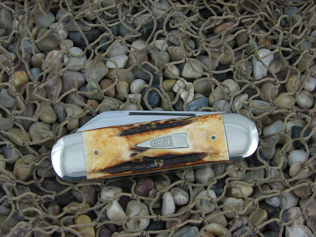 Case Classic Brothers 1995 Burnt Stag Sunfish Elephant Toe with Carbon steel 52050