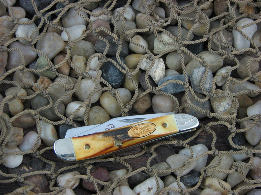Case Cutlery Fox Squirrel 1988 Burnt Stag Peanut with TruSharp steel 5220