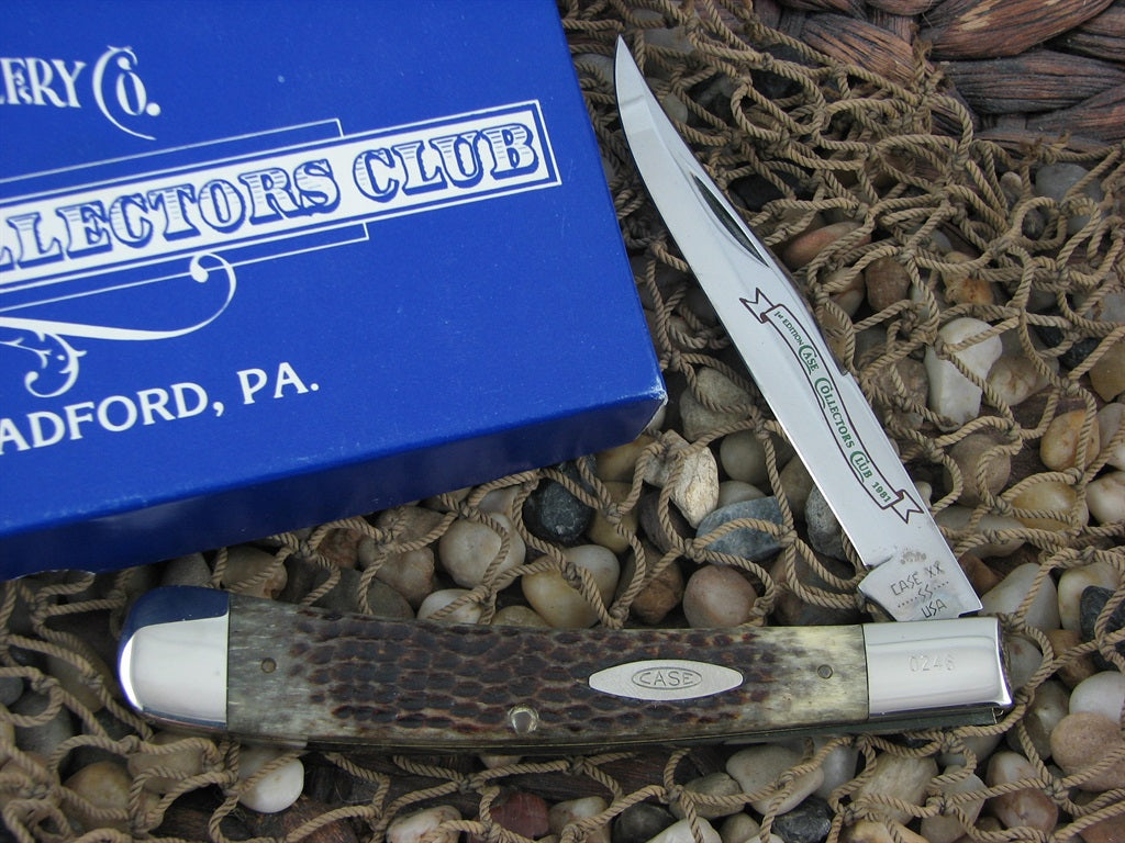 Case XX 1981 CCC Brown Jigged Bone Banana Trapper with TruSharp steel 6151