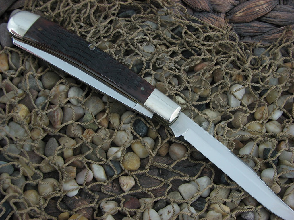 Case XX 1982 CCC Brown Jigged Bone Banana Trapper with TruSharp steel 6251