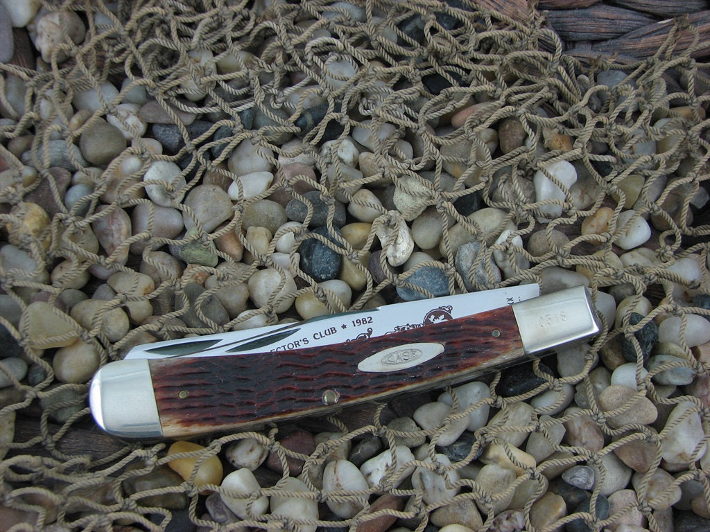 Case XX 1982 CCC Brown Jigged Bone Banana Trapper with TruSharp steel 6251