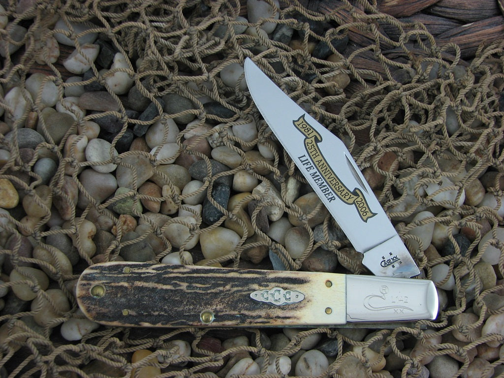 Case Collectors Club 2006 Burnt Stag Grandaddy Barlow with TruSharp steel 5143