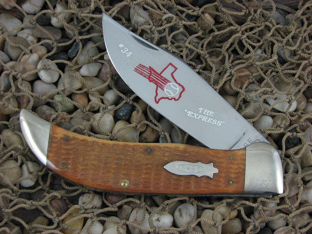 Case Classic Nolan Ryan 1990 Tan Bone Clasp with Carbon steel 6172
