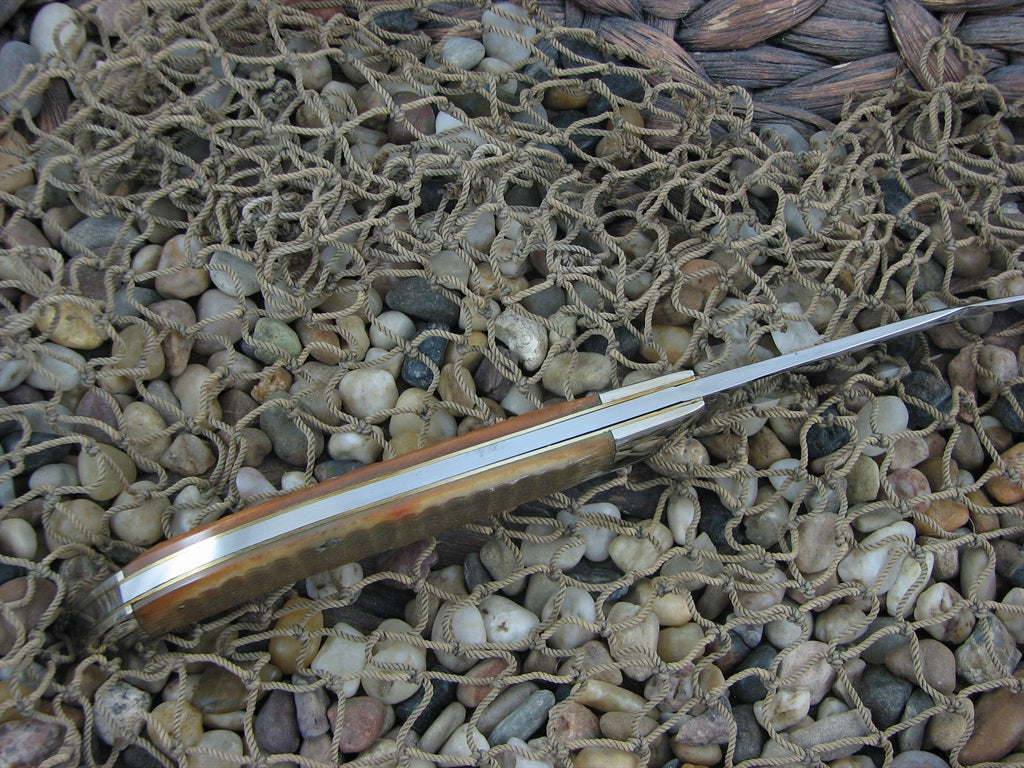 Case Classic Nolan Ryan 1990 Tan Bone Clasp with Carbon steel 6172