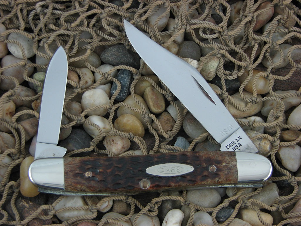 Case Cutlery 1979 Brown Bone Pen Knife with Carbon steel 06247Pen 