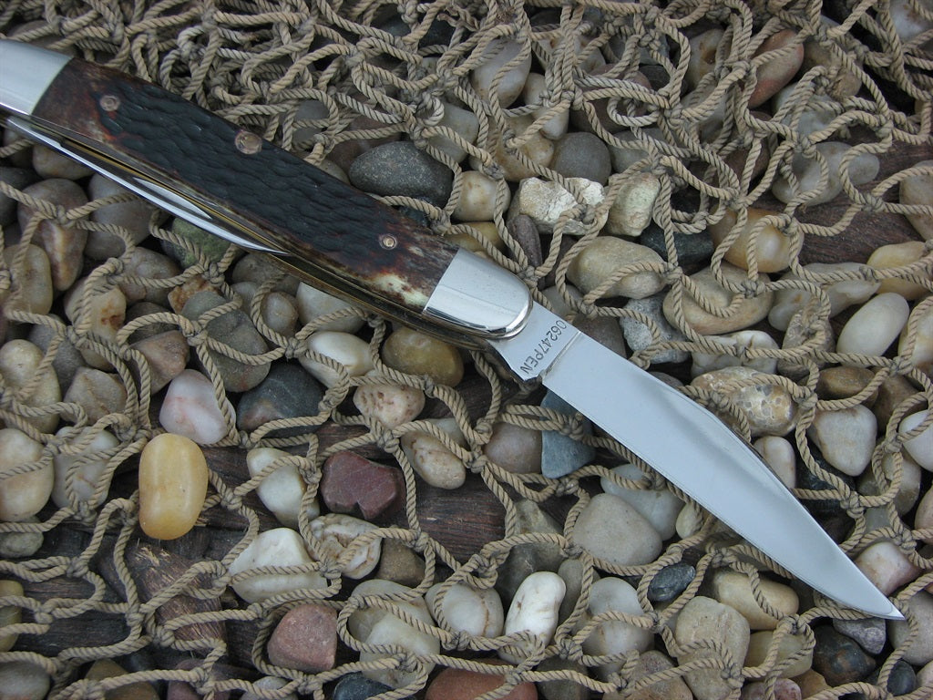Case Cutlery 1979 Brown Bone Pen Knife with Carbon steel 06247Pen