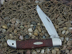 Case Cutlery 1979 Jigged Wood Folding Hunter with Carbon steel 6165SAB 