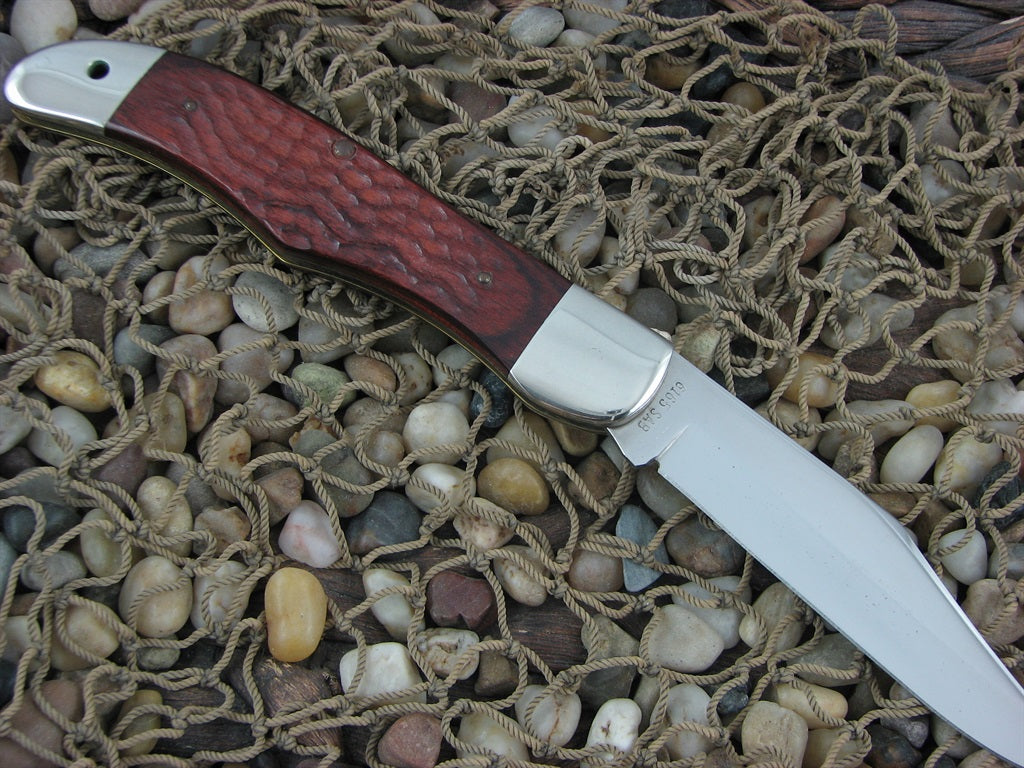 Case Cutlery 1979 Jigged Wood Folding Hunter with Carbon steel 6165SAB