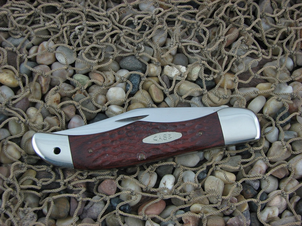 Case Cutlery 1979 Jigged Wood Folding Hunter with Carbon steel 6165SAB