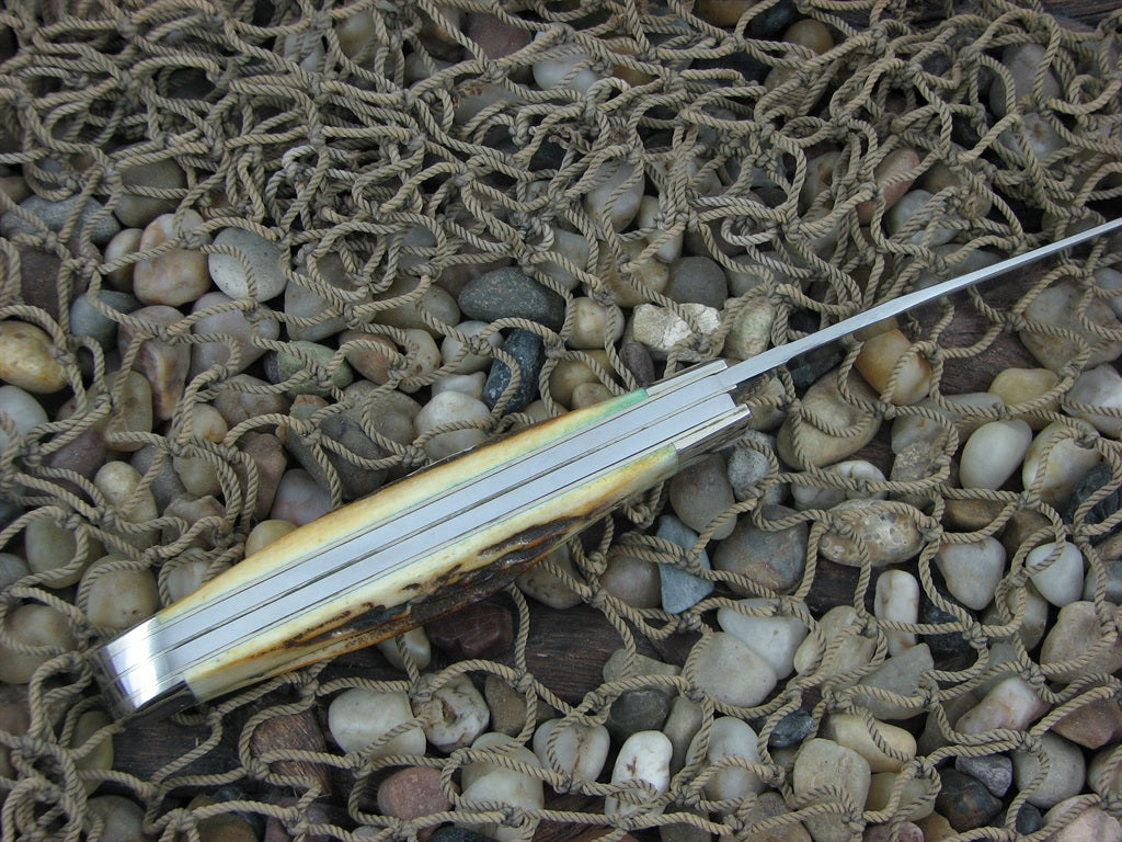 Case Cutlery 1977 Burnt Stag Trapper TruSharp 5254 Blue Scroll