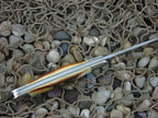 Case Cutlery 1977 Burnt Stag Canoe with TruSharp steel 52131 Blue Scroll
