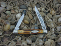 Case Cutlery 1977 Burnt Stag Pen Knife with TruSharp steel 5233 Blue Scroll