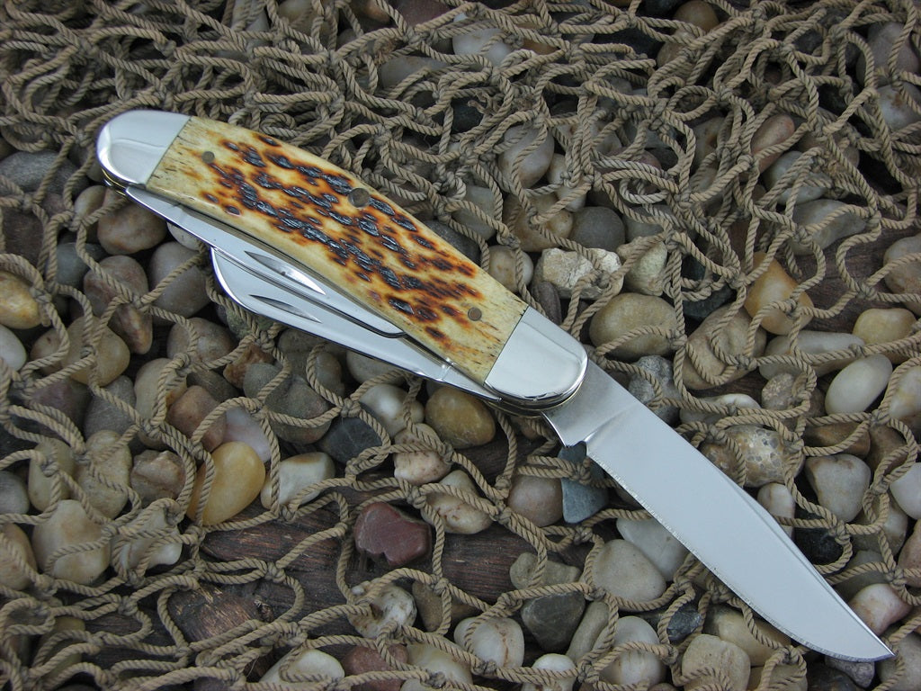 Case Cutlery 2003 Antique PW Bone Sowbelly with TruSharp steel 6339