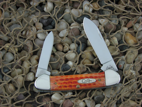 Case Cutlery 2006 Harvest Orange PW Bone Canoe with TruSharp steel 62131 