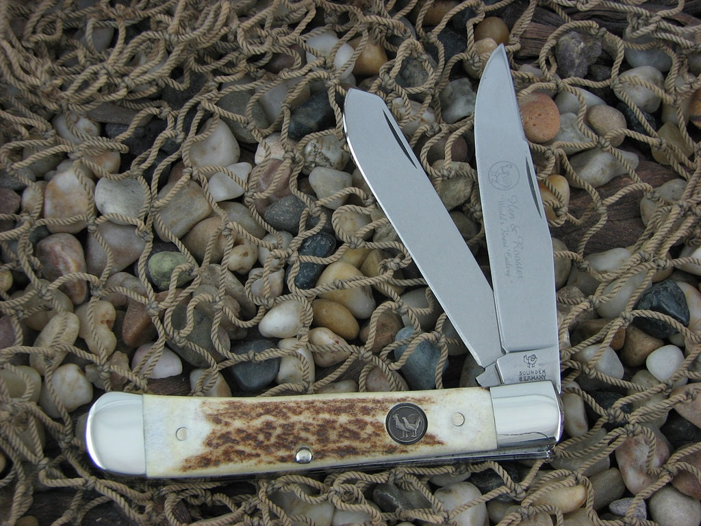 Hen & Rooster Cutlery  Stag Trapper with Stainless steel Model  312DS