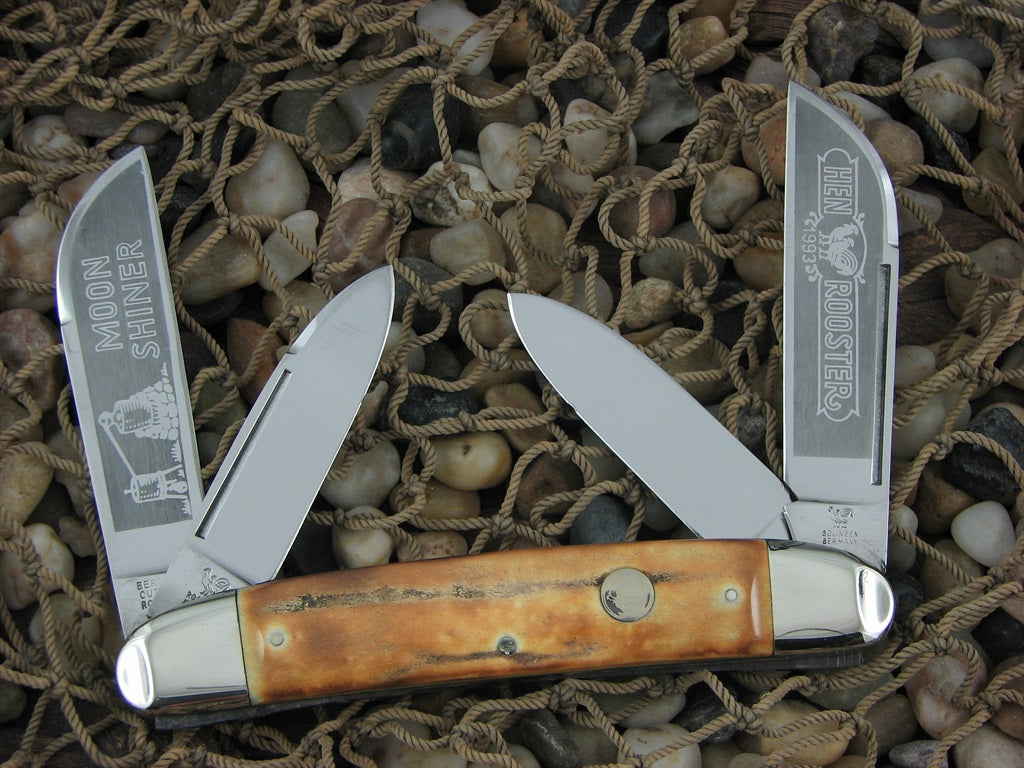 Hen & Rooster Cutlery 1993 Stag Congress with Stainless steel Model Moonshiner 224DS