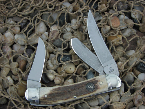 Hen & Rooster Cutlery  Stag Stockman with Stainless steel Model Quarter Horse 213DSQH