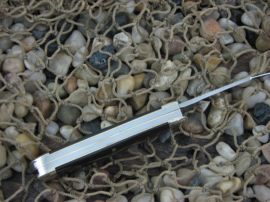 Fight'n Rooster 1985 Buffalo Horn Cattleman with Carbon steel