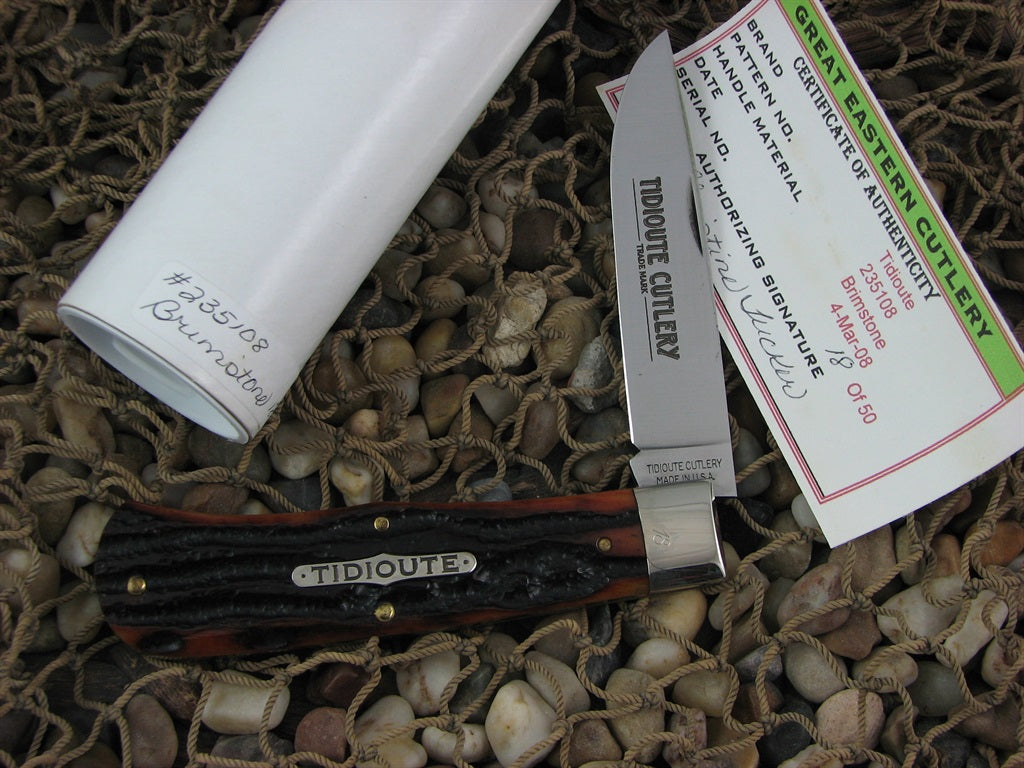 Great Eastern Cutlery Tidioute 2008 Brimstone Bone Pioneer with 1095 steel  235108