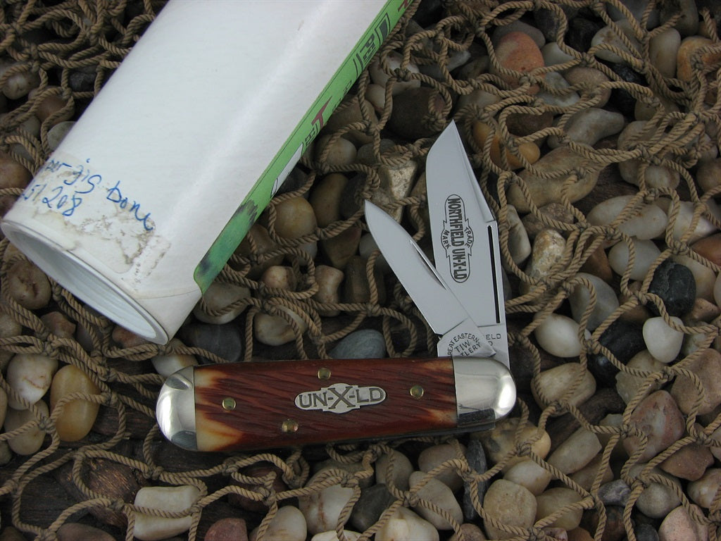 Great Eastern Cutlery Northfield 2008 Amber Bone Jack with 1095 steel  251208