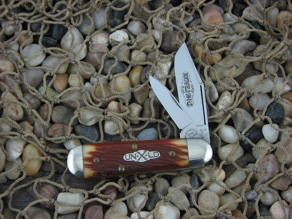 Great Eastern Cutlery Northfield 2008 Amber Bone Jack 1095 steel  251208