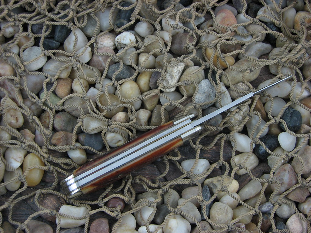 Great Eastern Cutlery Northfield 2008 Amber Bone Jack 1095 steel  251208