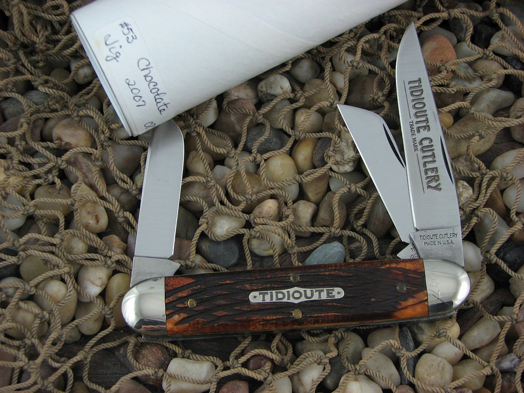 Great Eastern Cutlery Tidioute 2007 Chocolate Jig Bone Stockman with 1095 steel Cuban 531307