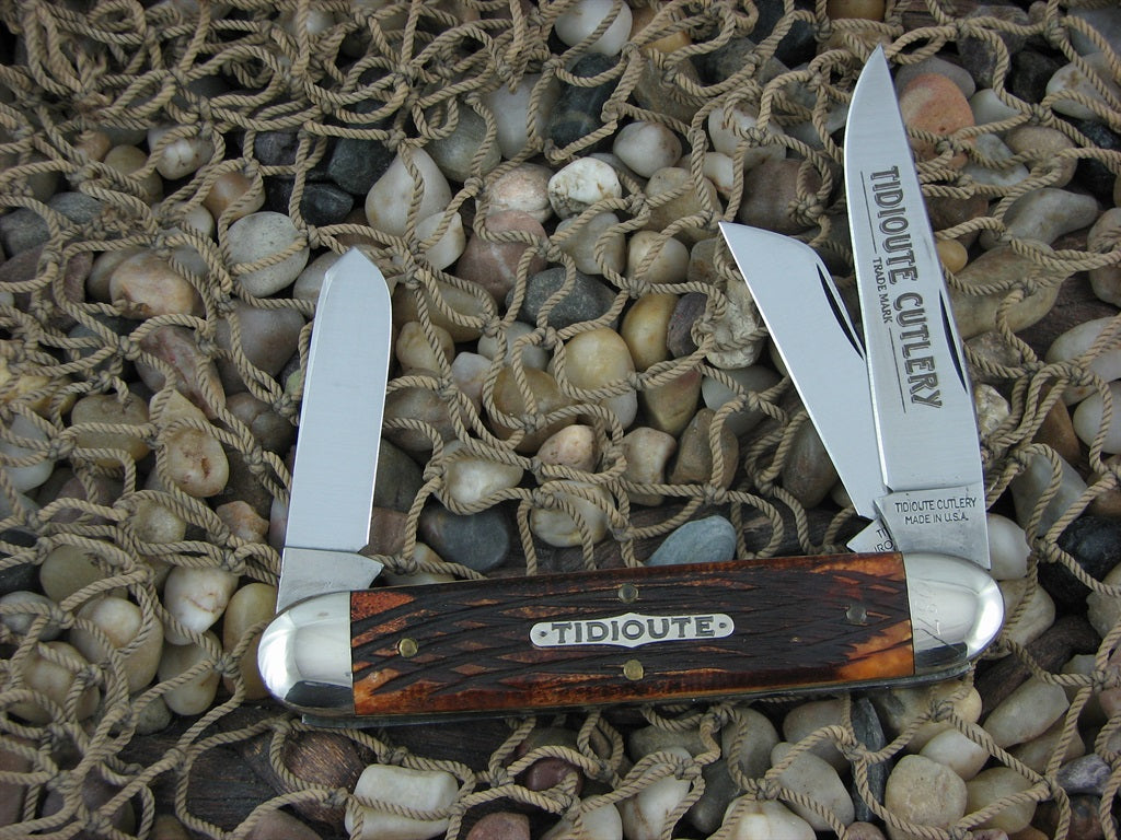 Great Eastern Cutlery Tidioute 2007 Chocolate Jig Bone Stockman 1095 steel Cuban 531307