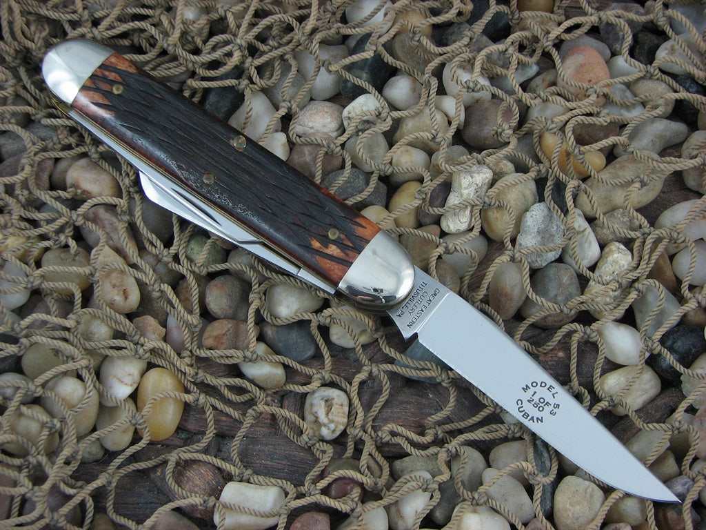Great Eastern Cutlery Tidioute 2007 Chocolate Jig Bone Stockman 1095 steel Cuban 531307