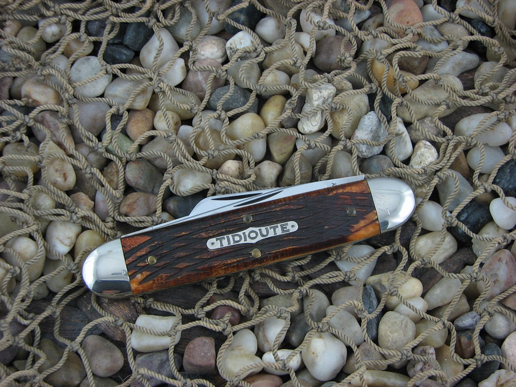 Great Eastern Cutlery Tidioute 2007 Chocolate Jig Bone Stockman 1095 steel Cuban 531307