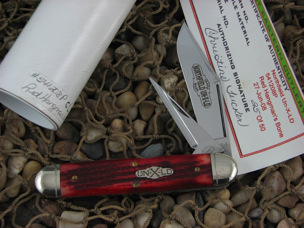 Great Eastern Cutlery Northfield 2008 Red Hangmans Bone Harness Jack with 1095 steel  541208P