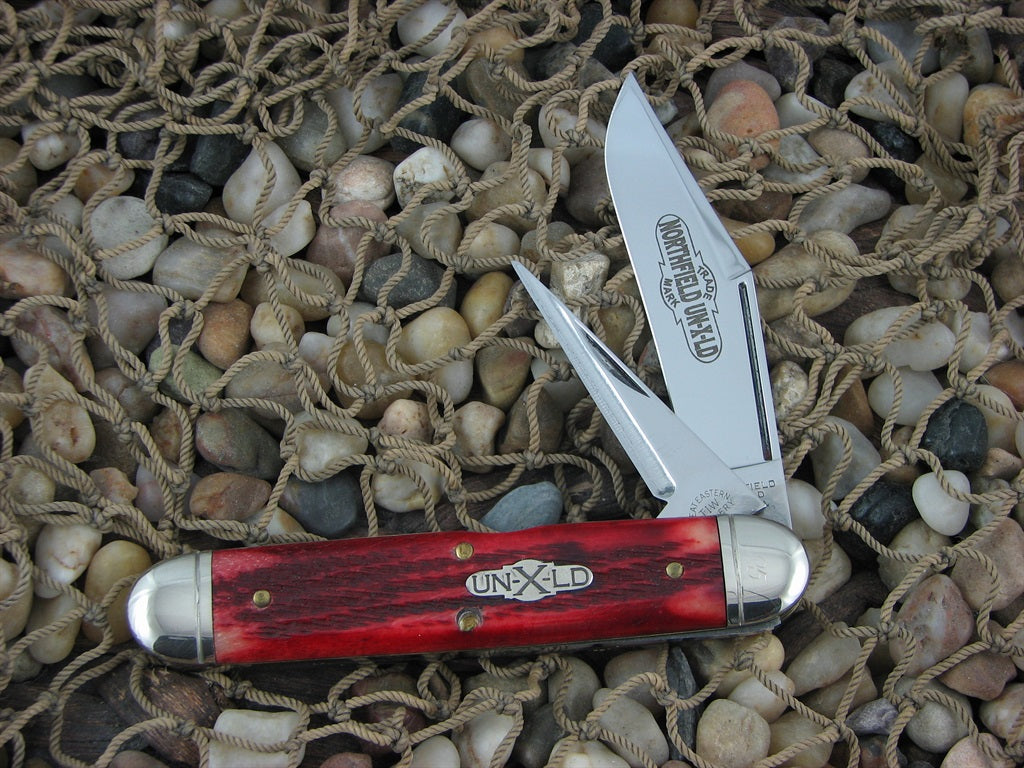 Great Eastern Cutlery Northfield 2008 Red Hangmans Bone Harness Jack 1095 steel  541208P