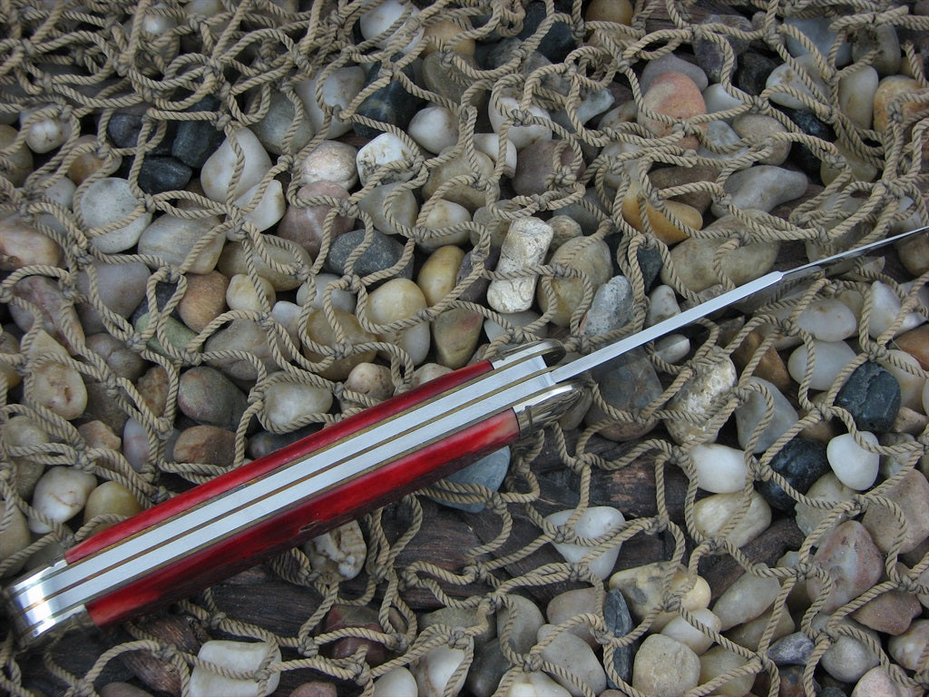 Great Eastern Cutlery Northfield 2008 Red Hangmans Bone Harness Jack 1095 steel  541208P