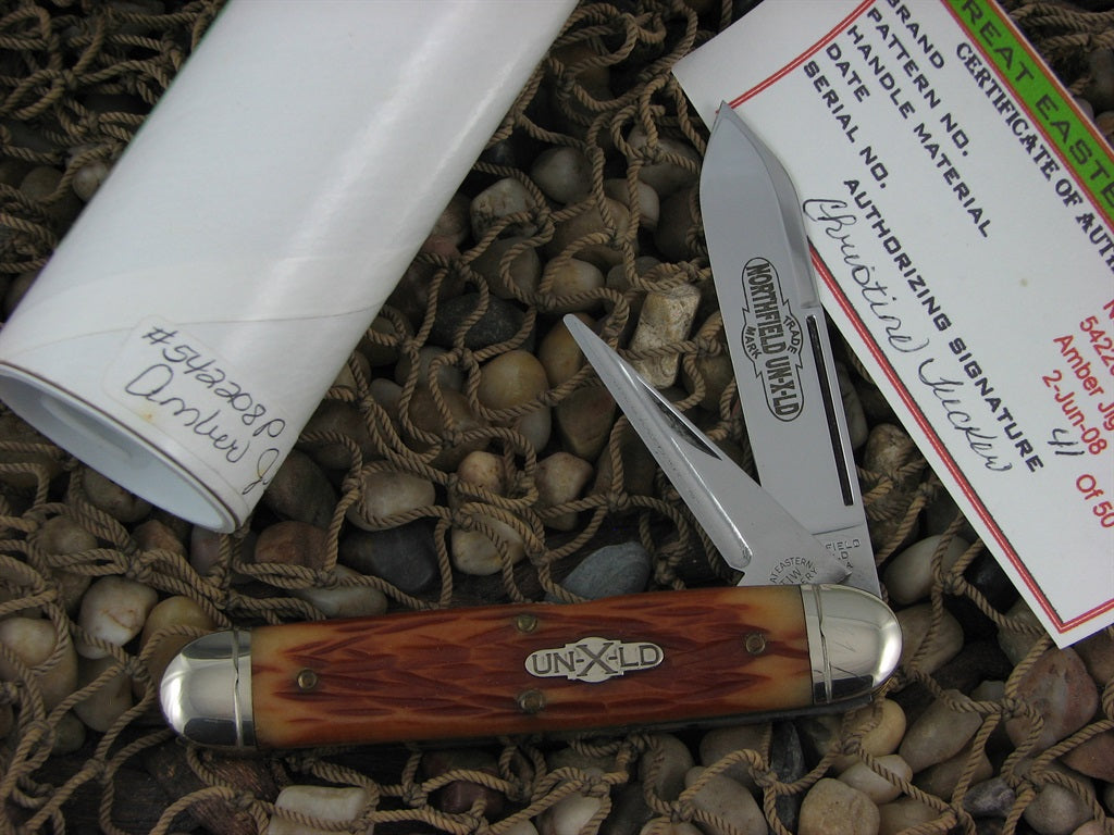 Great Eastern Cutlery Northfield 2008 Amber Bone Harness Jack with 1095 steel  542208P