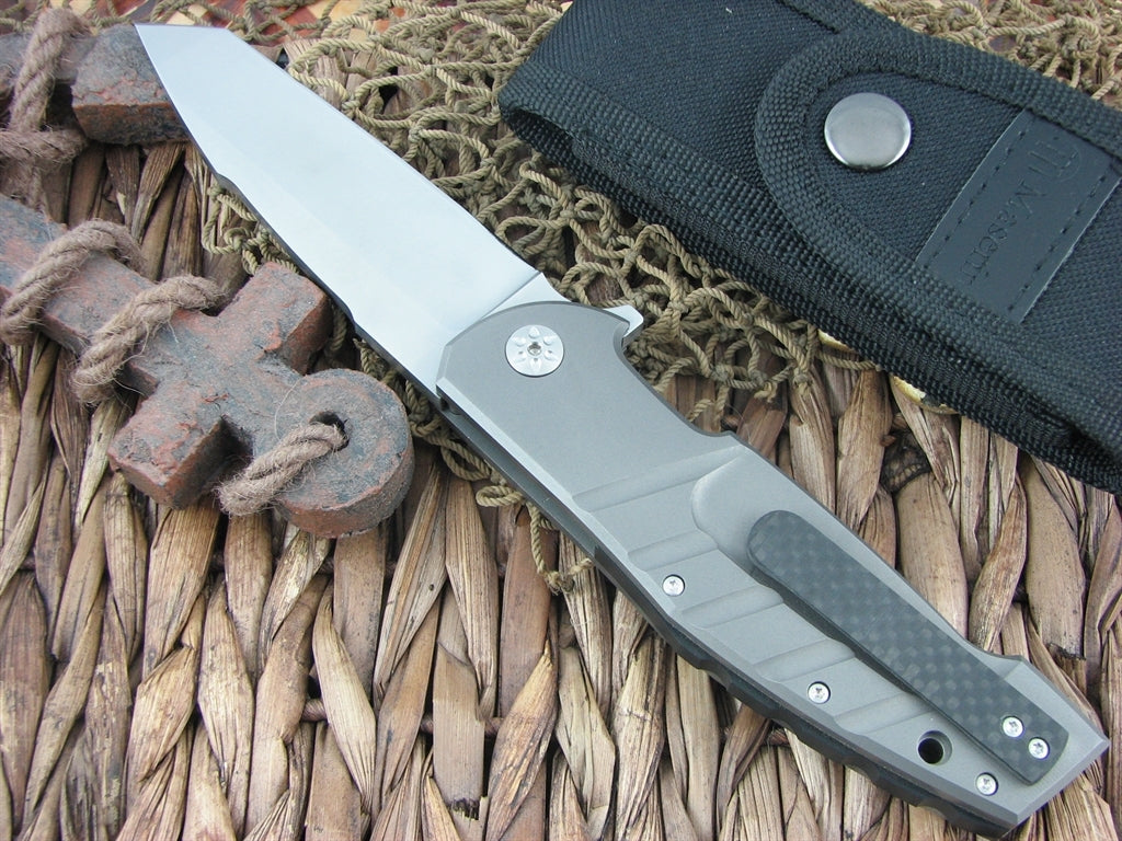 Maserin Cutlery Bulldog Titanium handles N690 steel Satin finish 403 image 1