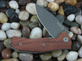 LionSteel KUR Linerlock Santos Wood Handles Stonewash PVD Sleipner Steel KUR-BST image 0
