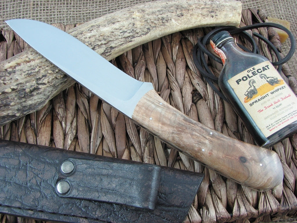 Arno Bernard Cutlery Buffalo Giant Maple Burl handles N690 steel 1208 image 1