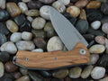LionSteel KUR Linerlock Olive Wood Handles Stonewash Sleipner Steel KUR-UL image 0