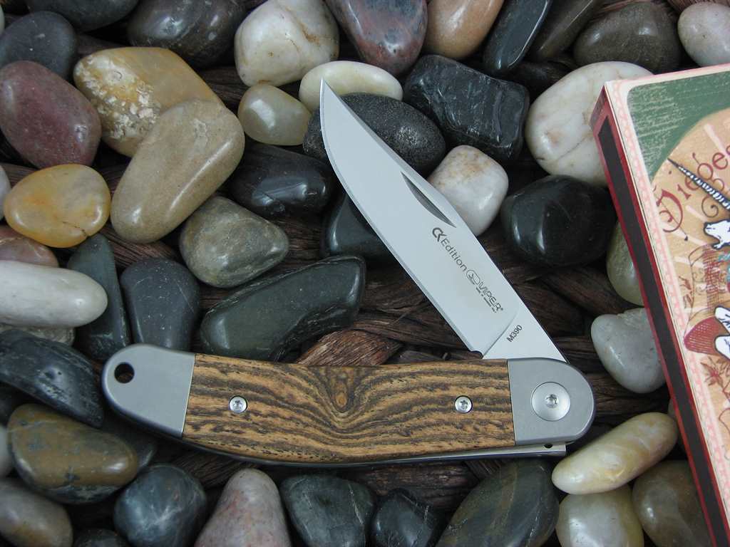 Viper Knives Sowbelly Bocote Wood handles M390 blade steel VPCK0712BO image 0