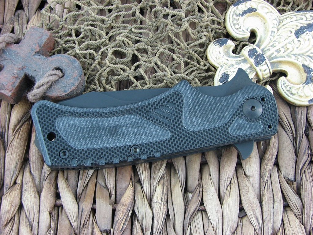 Maserin Cutlery Revolt Black G10 handles N690 steel Black finish 669 image 2
