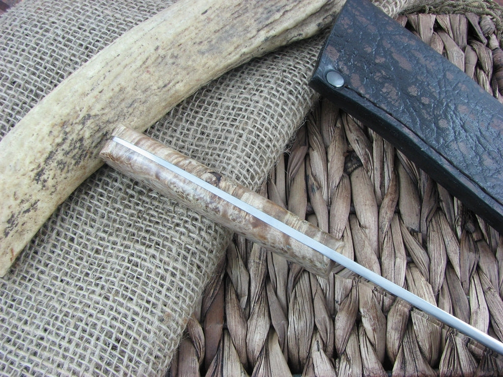Arno Bernard Cutlery Hippo Giant Maple Burl handles N690 steel 1308 image 5